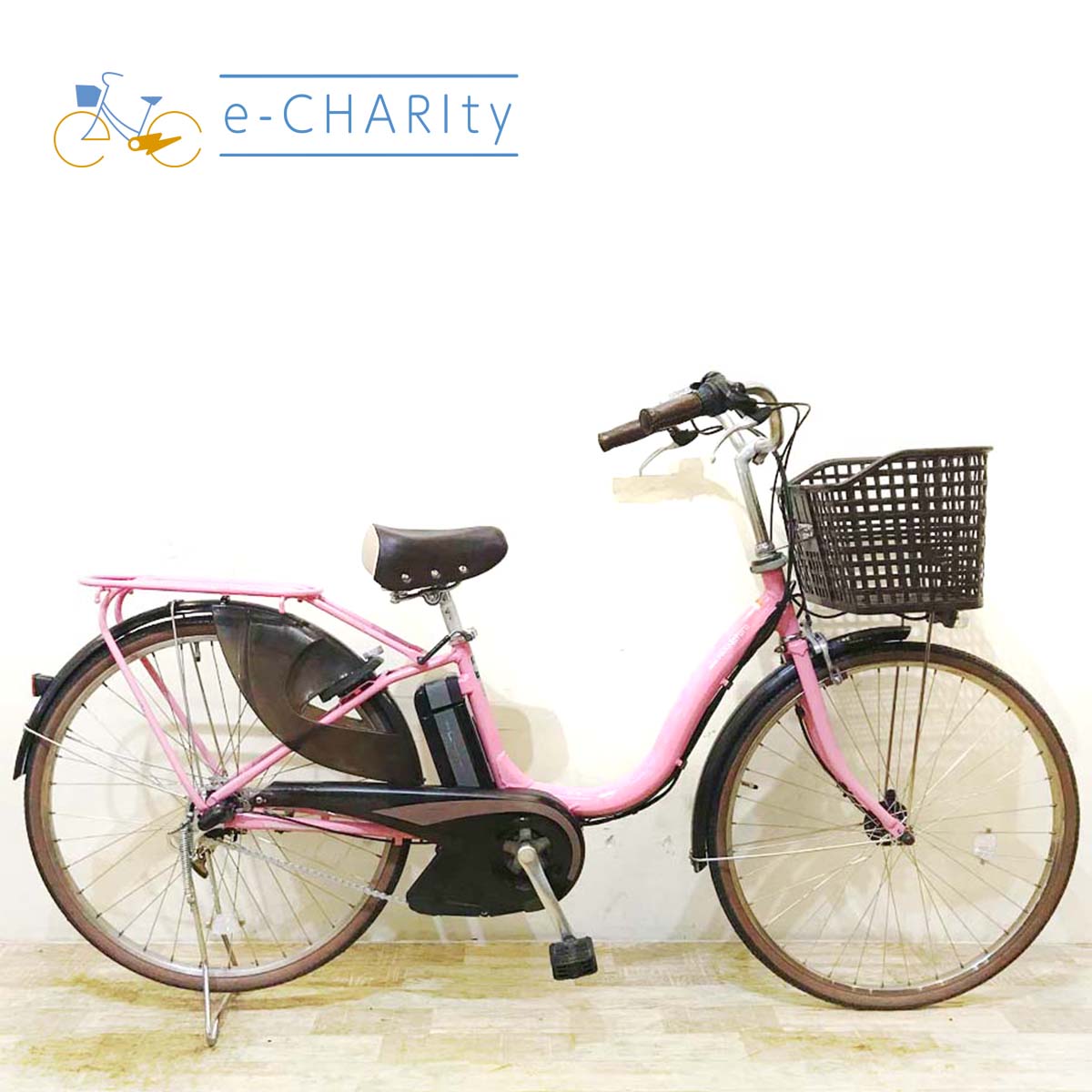 中古電動自転車  ヤマハ PAS ナチュラ M DX ピンク 26インチ KC087