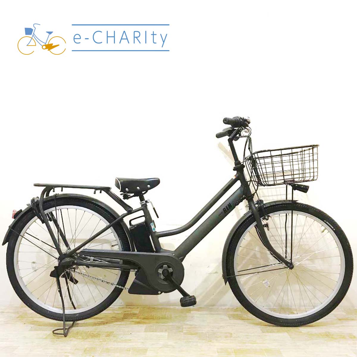 中古電動自転車 ヤマハ  PAS RIN パス リン カーキ 26インチ KD024