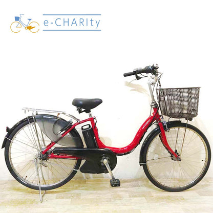 ヤマハ PAS ナチュラ L レッド 24インチ KD033【中古車】