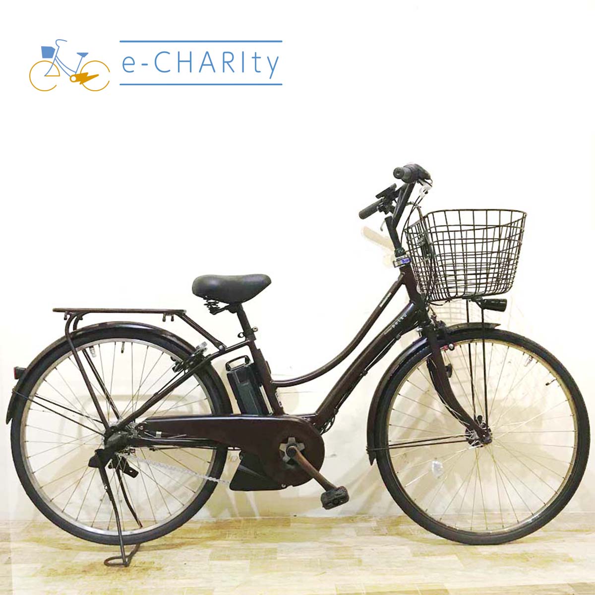 中古電動自転車  ブリヂストン アシスタ ポルク ブラウン 26インチ KD081