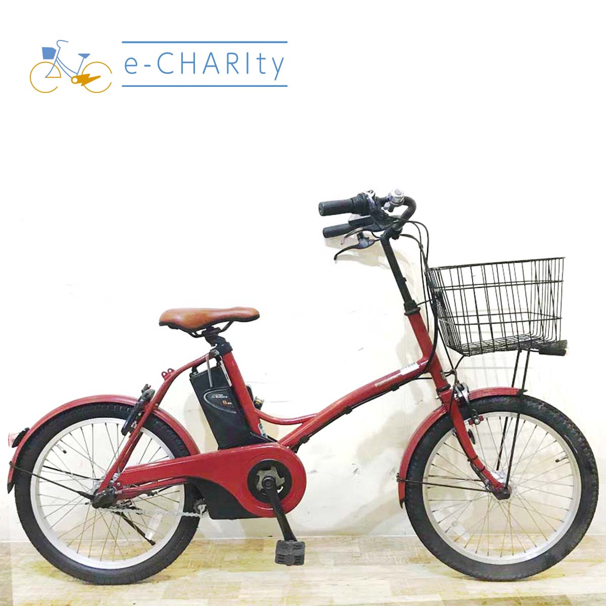 中古電動自転車 パナソニック グリッター レッド 20インチ KD089 