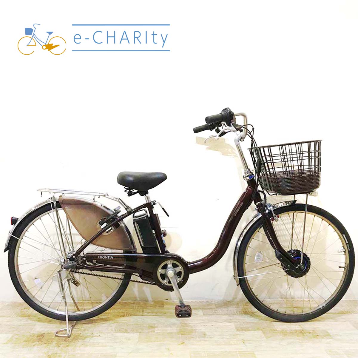 中古電動自転車 ブリヂストン フロンティア ブラウン 24インチ KD117