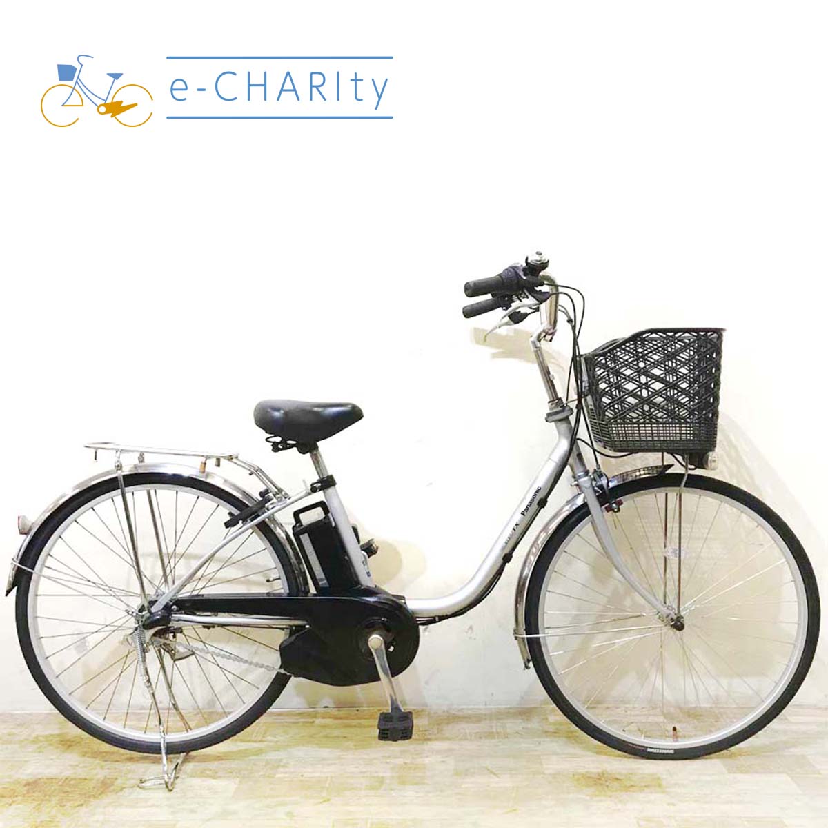 中古電動自転車 パナソニック ビビ TX シルバー 26インチ KE014