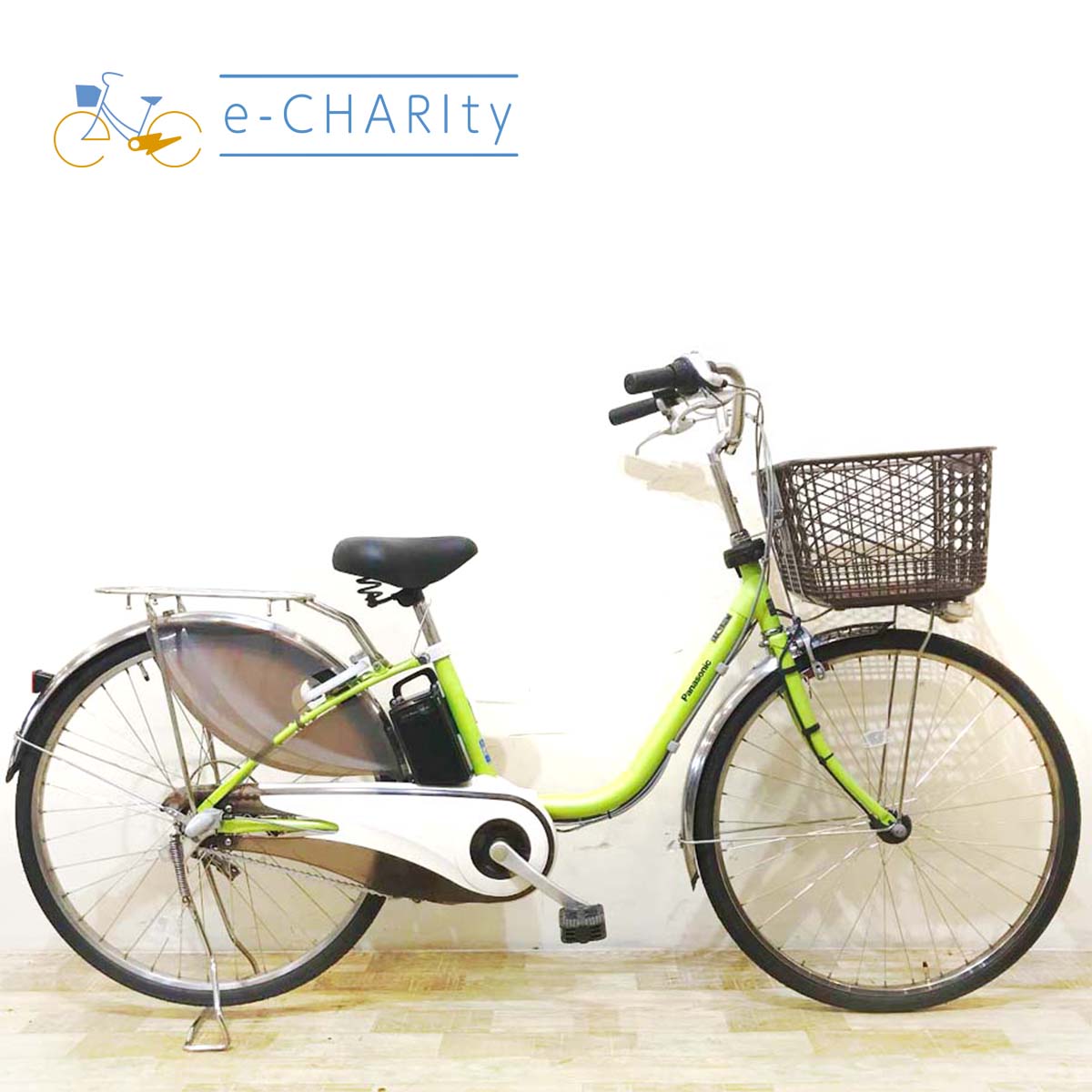 中古電動自転車  パナソニック ビビ DX グリーン 26インチ KE032