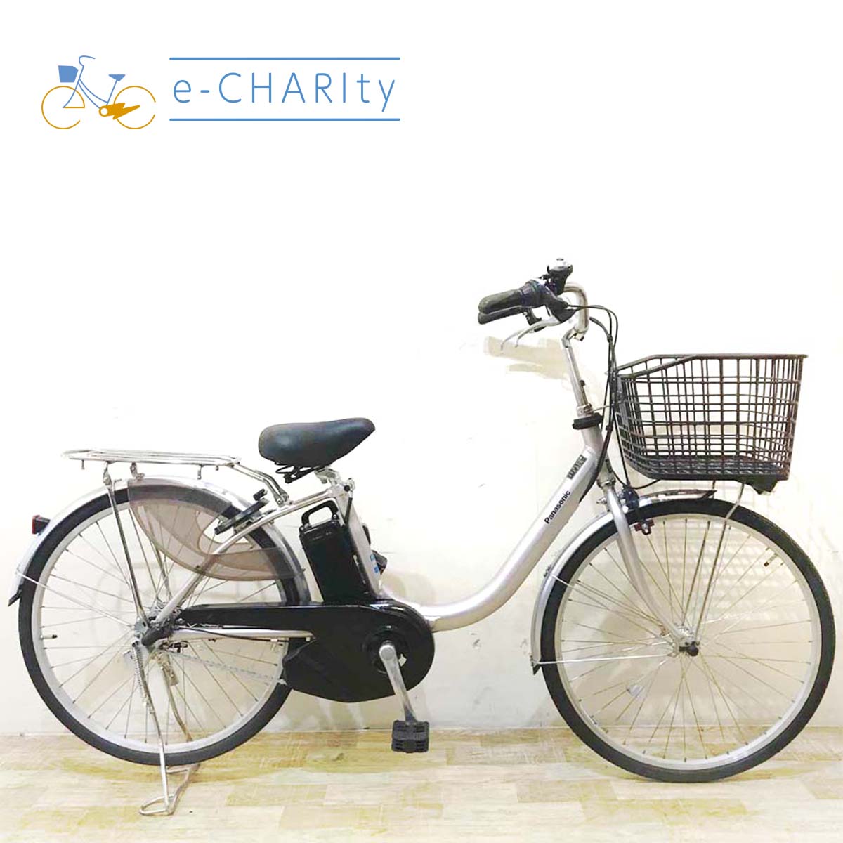 中古電動自転車 パナソニック ビビ L シルバー 24インチ KE049 