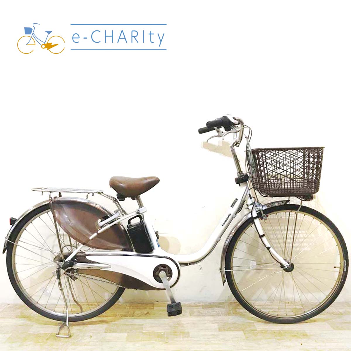 中古電動自転車 パナソニック ビビ DX ホワイト 26インチ KE055
