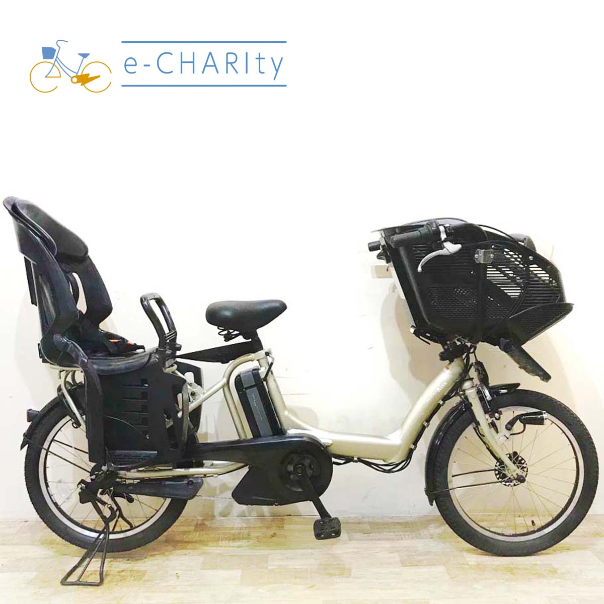 中古車出ました！ YAMAHA 電動アシスト自転車前・後ろ子乗せ付き PAS Babby　UN　20インチ バッテリー8.7Ah YAMAHA（ヤマハ） 電動自転車 中古 子供乗せ PAS Babby パス バビー