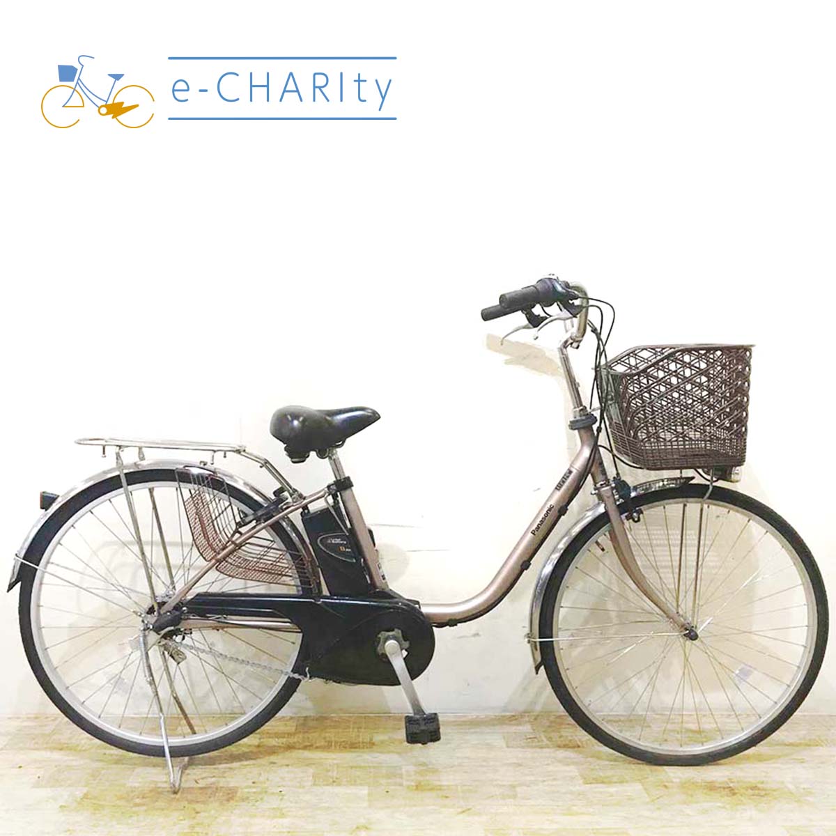 中古電動自転車  パナソニック ビビ TX ピンクゴールド 26インチ KE109 