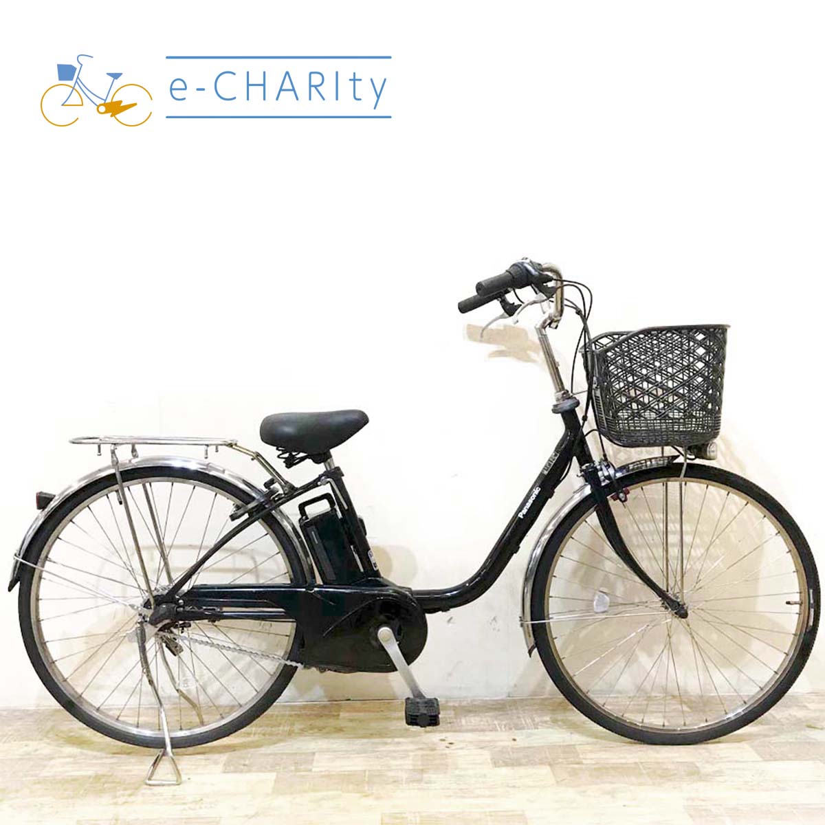 中古電動自転車 パナソニック ビビ TX ブラック 26インチ KF041 