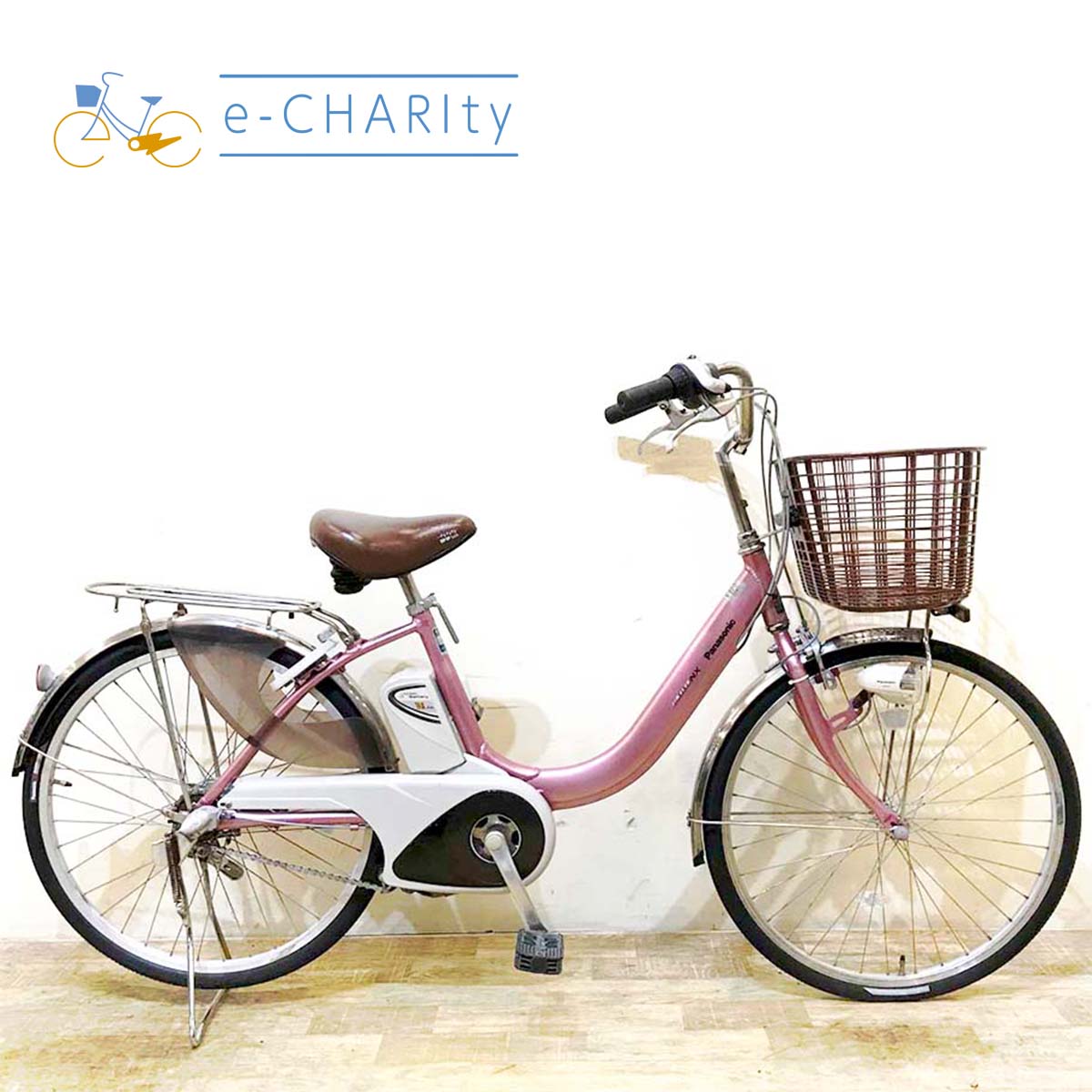 中古電動自転車 パナソニック ビビNX ピンク 24インチ KG022