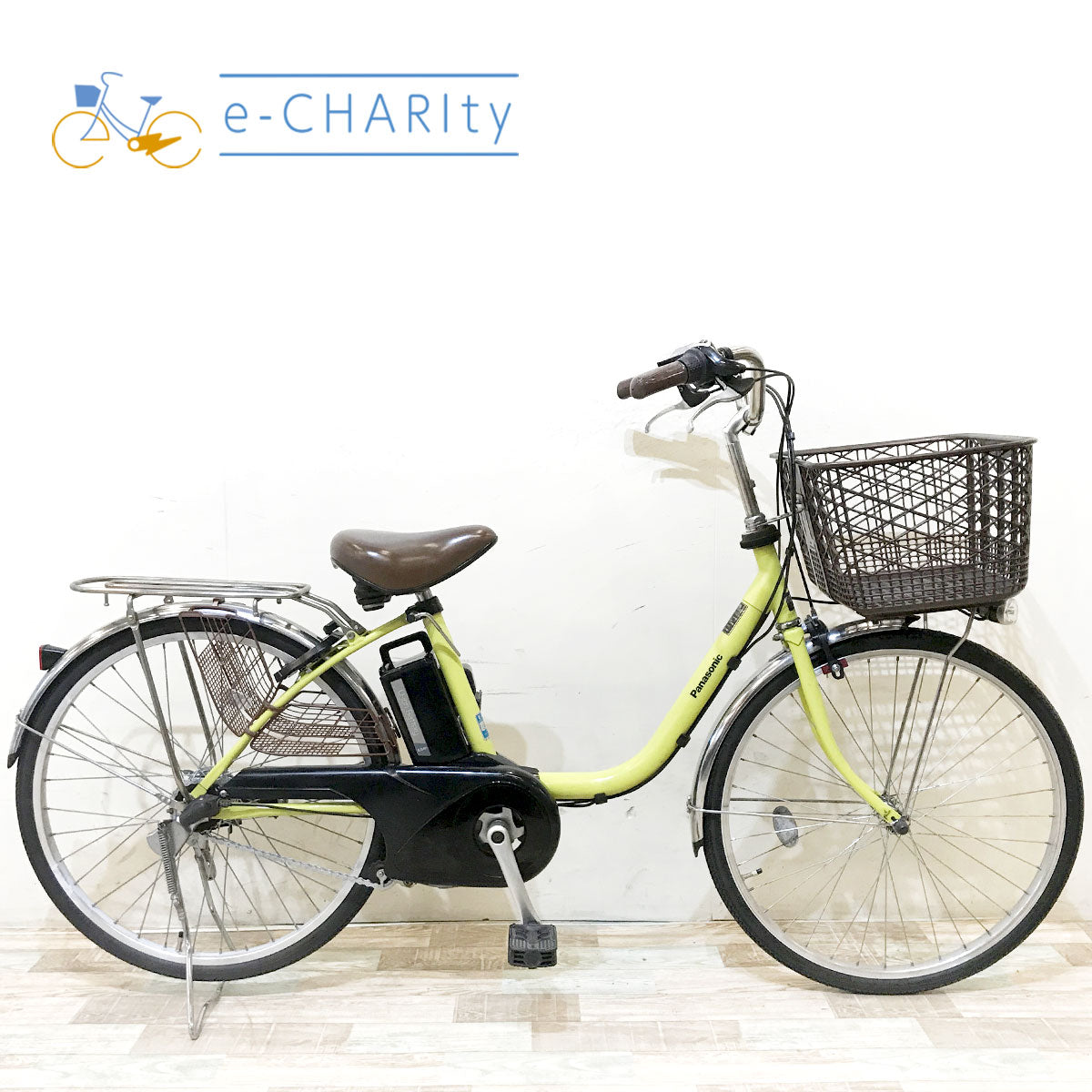 中古電動自転車 パナソニック ビビTX グリーン 24インチ KH031