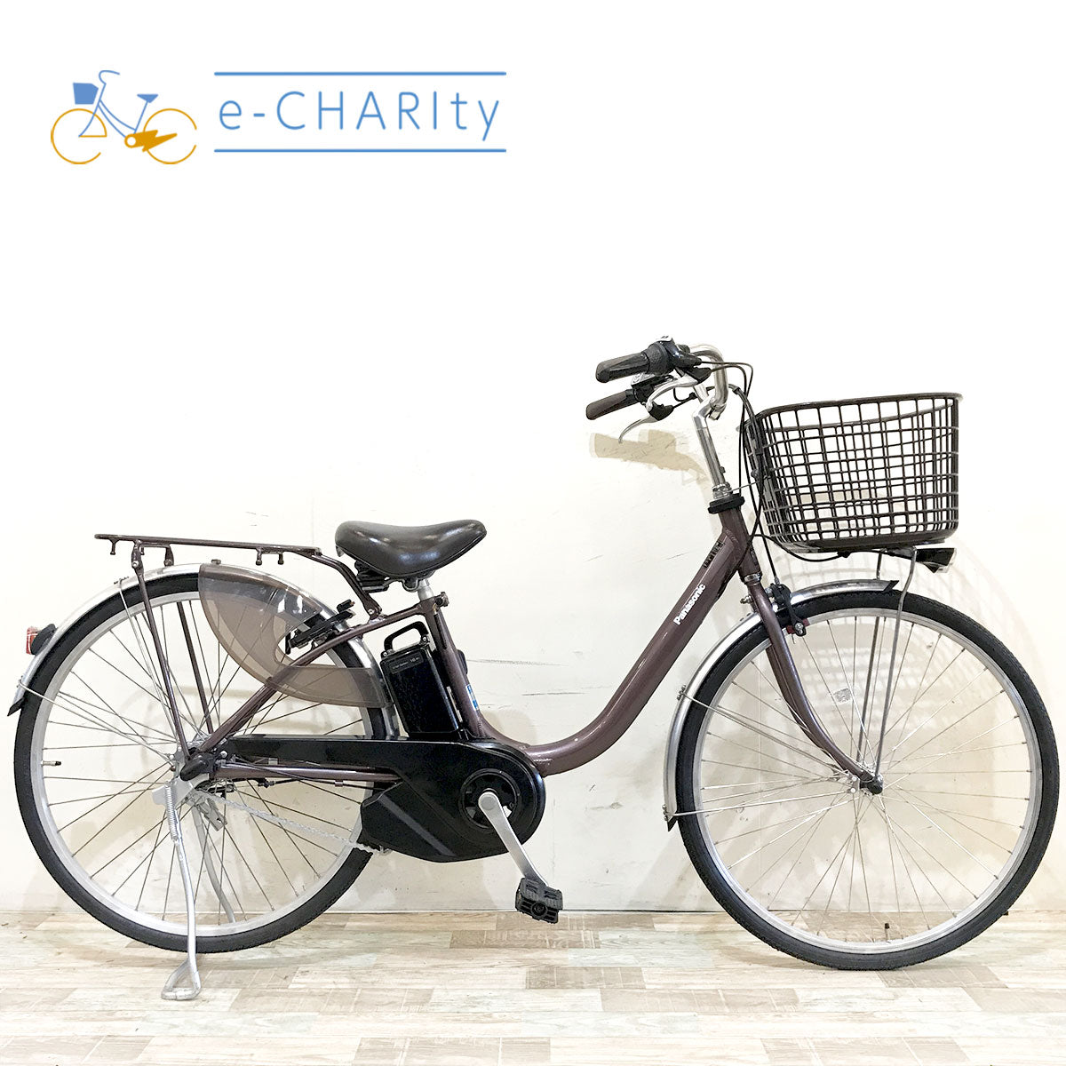 中古電動自転車 パナソニック ビビL ブラウン 26インチ KH060