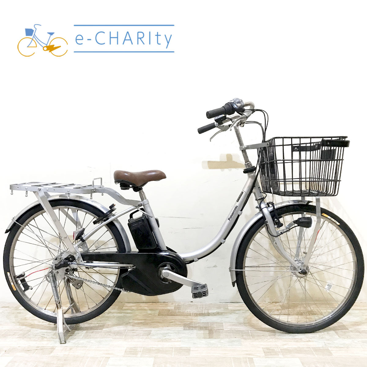 中古電動自転車 パナソニック パートナーU シルバー 24インチ KI013