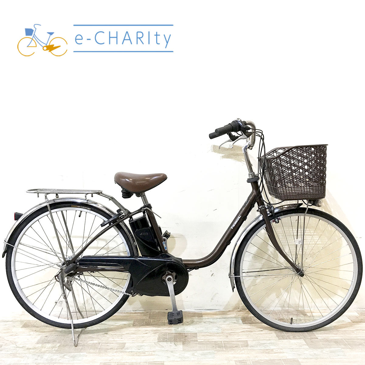 中古電動自転車 パナソニック ビビTX ブラウン 26インチ KI092