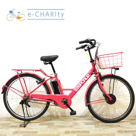 ブリヂストン ステップクルーズ e ピンク 26インチ KW106【中古車】