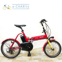 折りたたみ パナソニック オフタイム レッド × イエロー 前18×後20インチ KX021 【中古車】