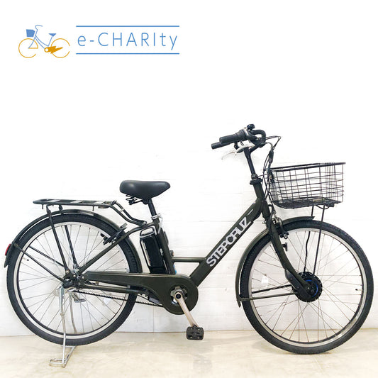 ブリヂストン ステップクルーズ e カーキ 26インチ YA012 【中古車】