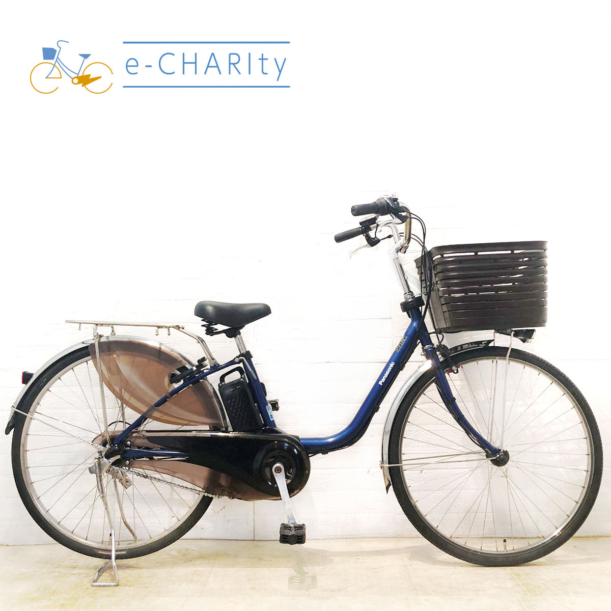 中古電動自転車 パナソニック ビビ DX ブルー 26インチ YA027