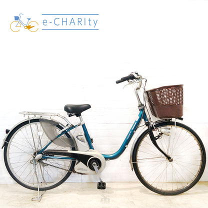 訳あり スペアバッテリー付 パナソニック ビビ DX  ブルー 26インチ YA092 【中古車】