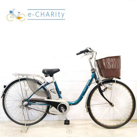 訳あり スペアバッテリー付 パナソニック ビビ DX  ブルー 26インチ YA092 【中古車】