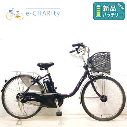 新品バッテリー パナソニック ビビ DX パープル 24インチ YA111  【中古車】