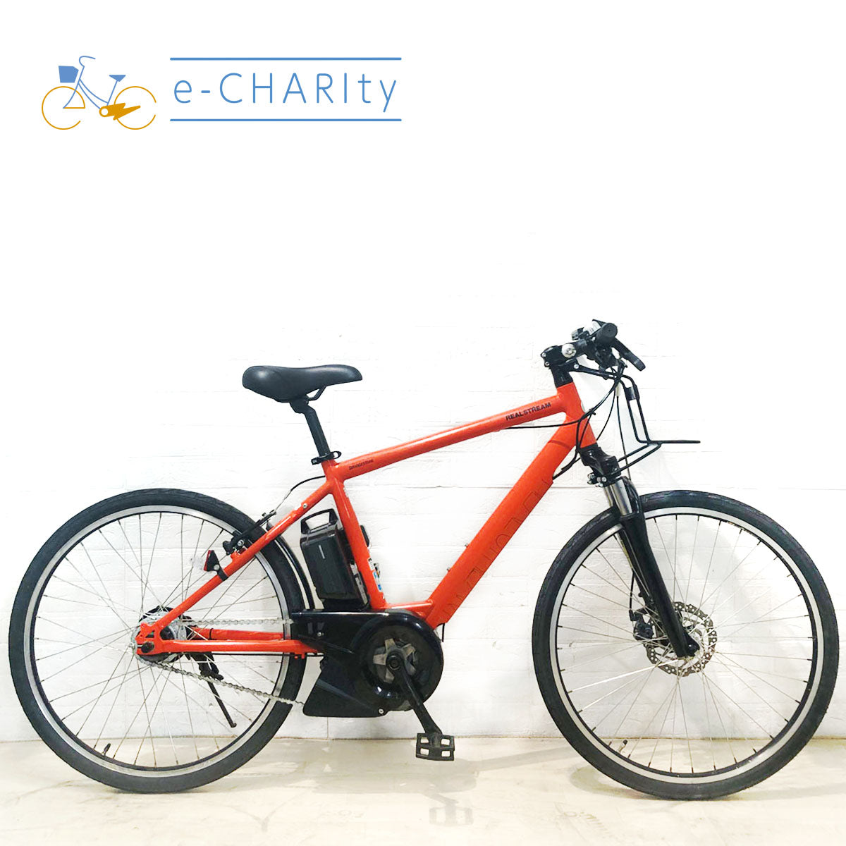 中古電動自転車 ブリヂストン リアルストリーム オレンジ 26インチ YB010