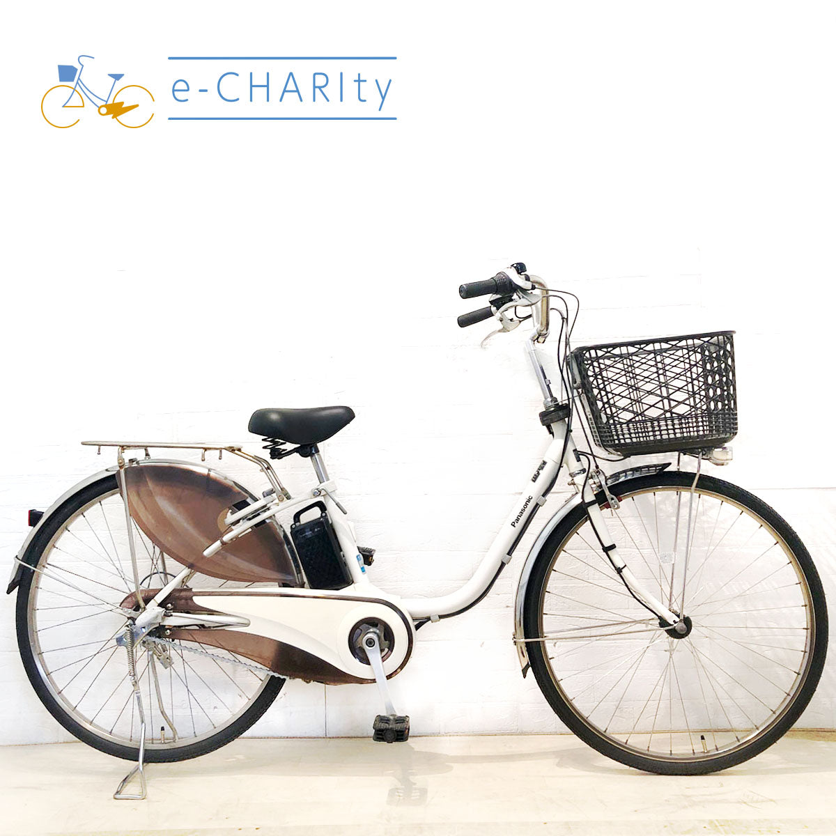 中古電動自転車 パナソニック ビビ DX ホワイト 26インチ YC021