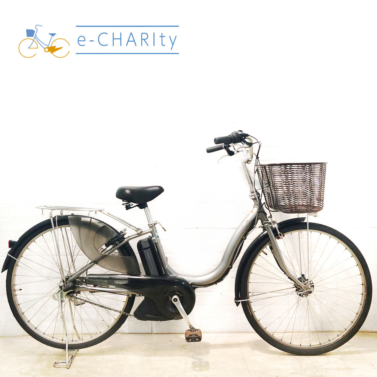 中古電動自転車 ヤマハ PAS ナチュラ L シルバー 26インチ YC030