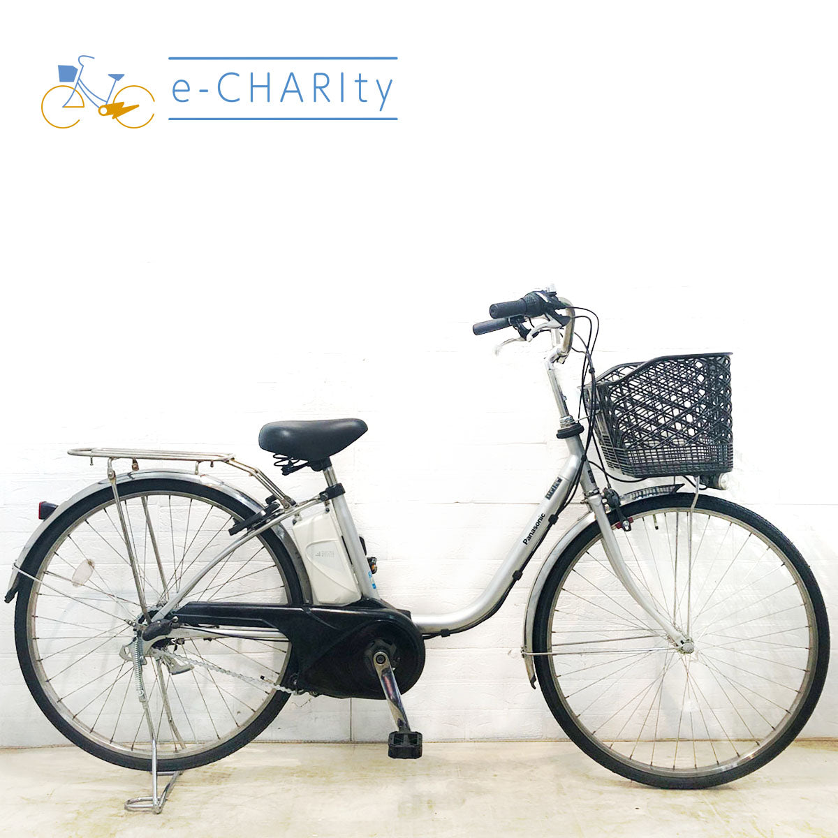 中古電動自転車 パナソニック ビビ TX シルバー 26インチ YD017