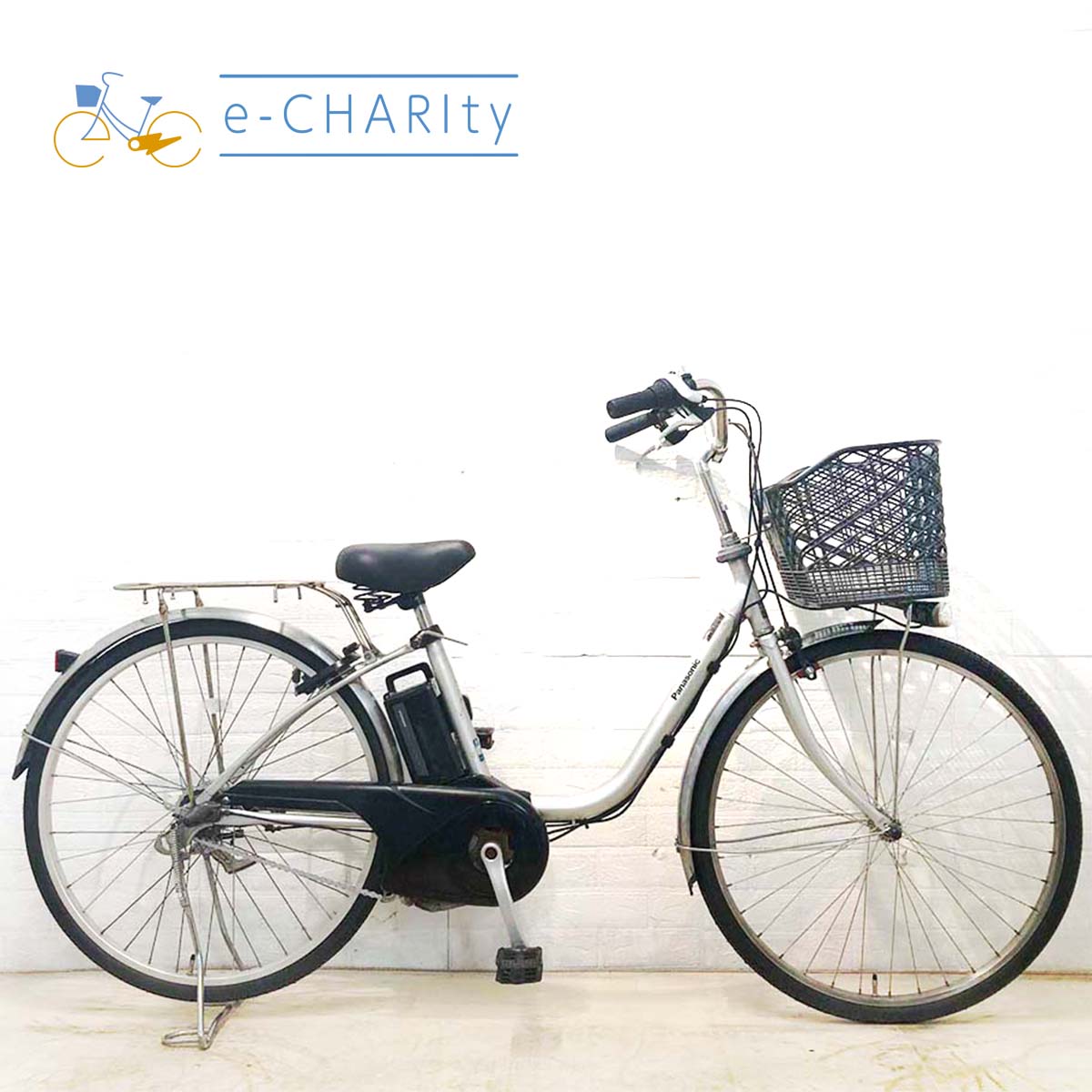 中古電動自転車 パナソニック ビビ TX シルバー 26インチ YD044