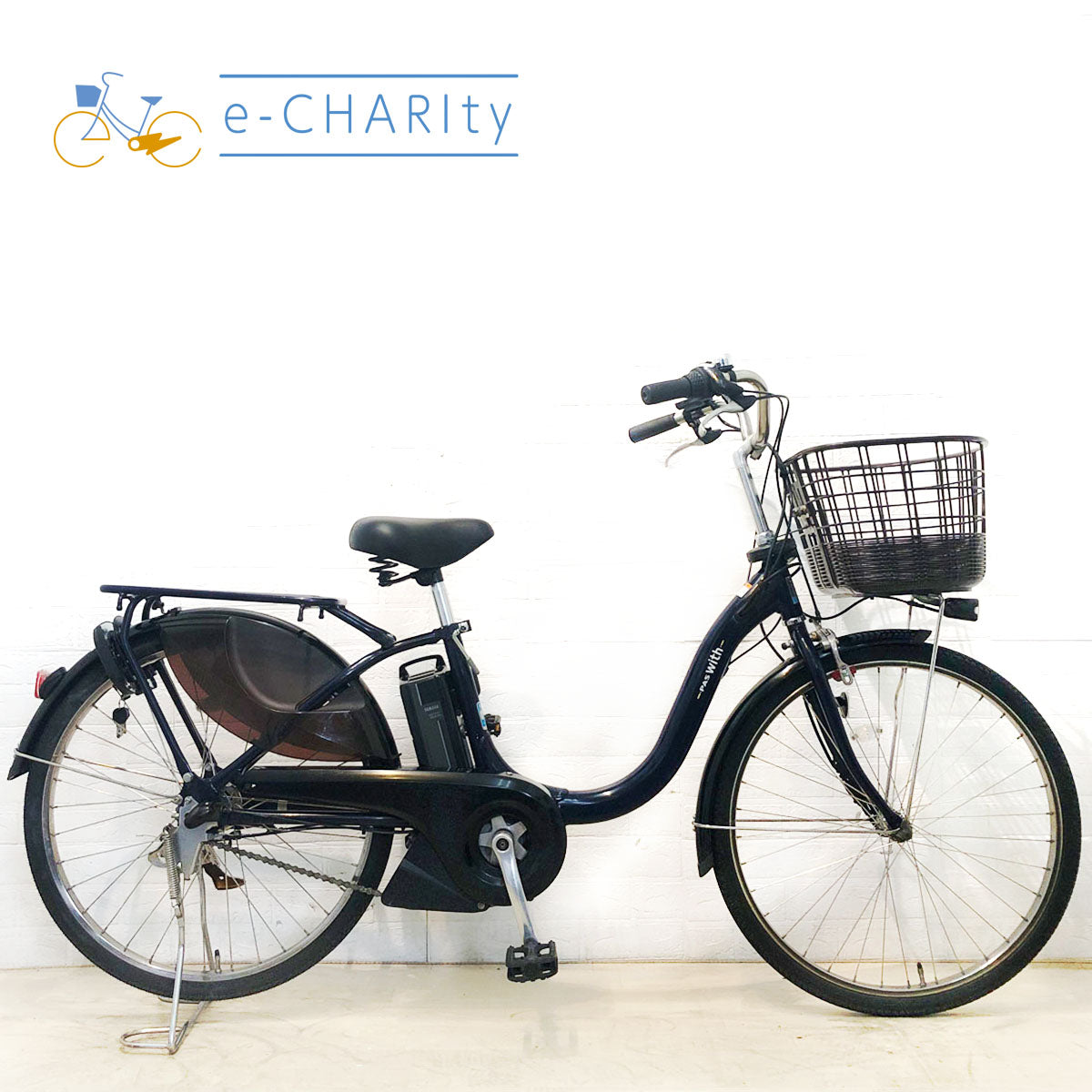 中古電動自転車 ヤマハ PAS With パス ウィズ ネイビー 24インチ YD101