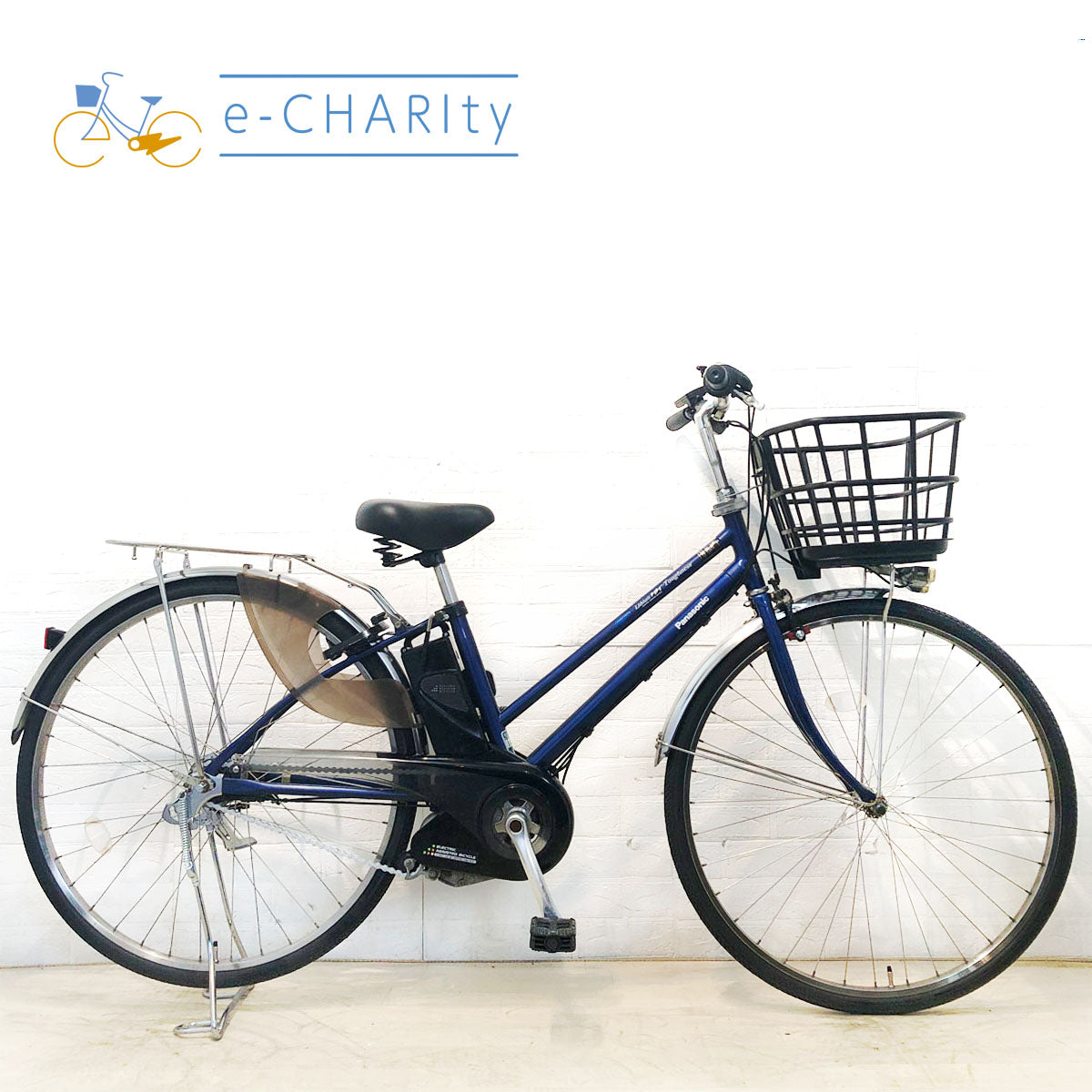 中古電動自転車 パナソニック ビビ タフネス ブルー 27インチ  YD102