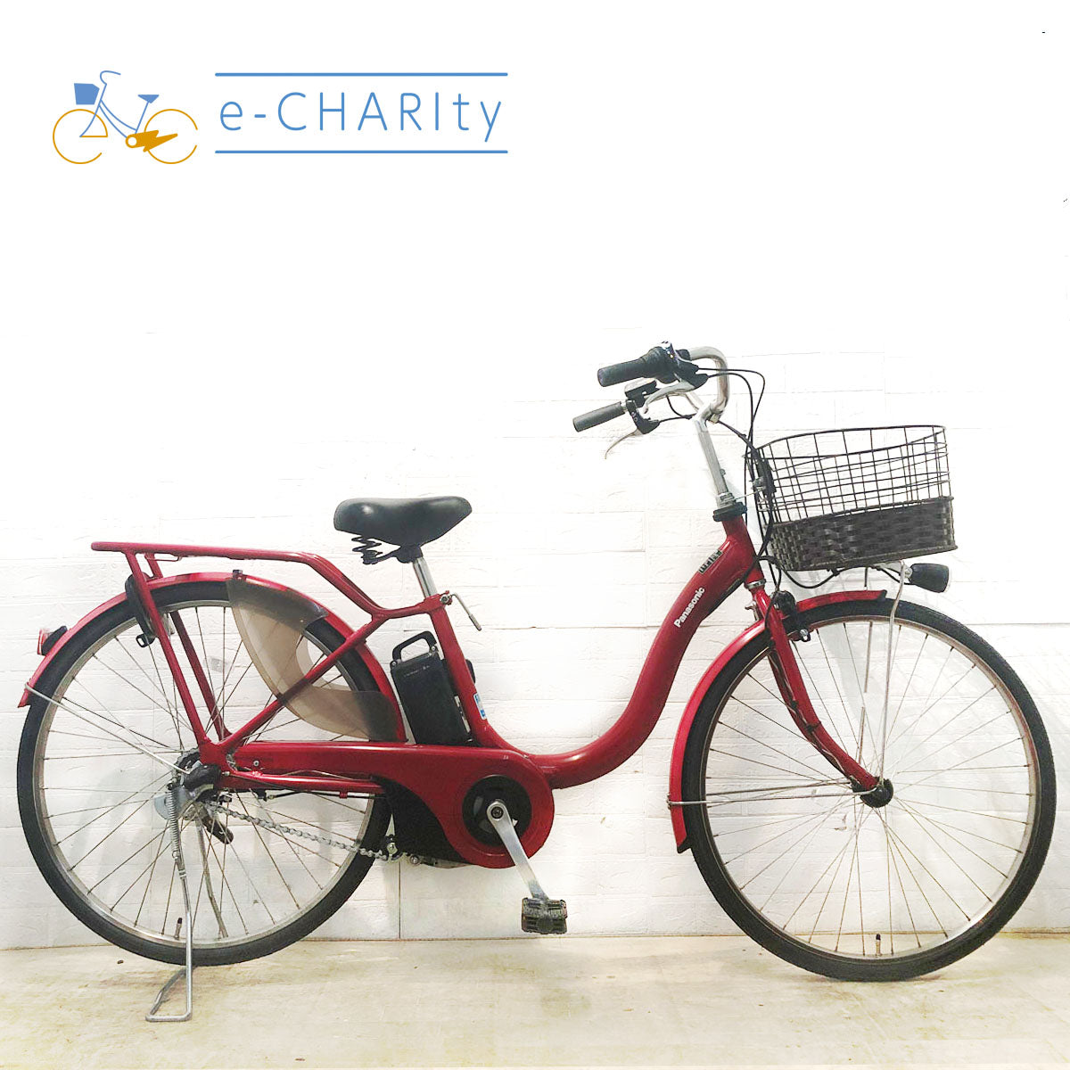中古電動自転車 パナソニック ティモ L レッド 26インチ YE018