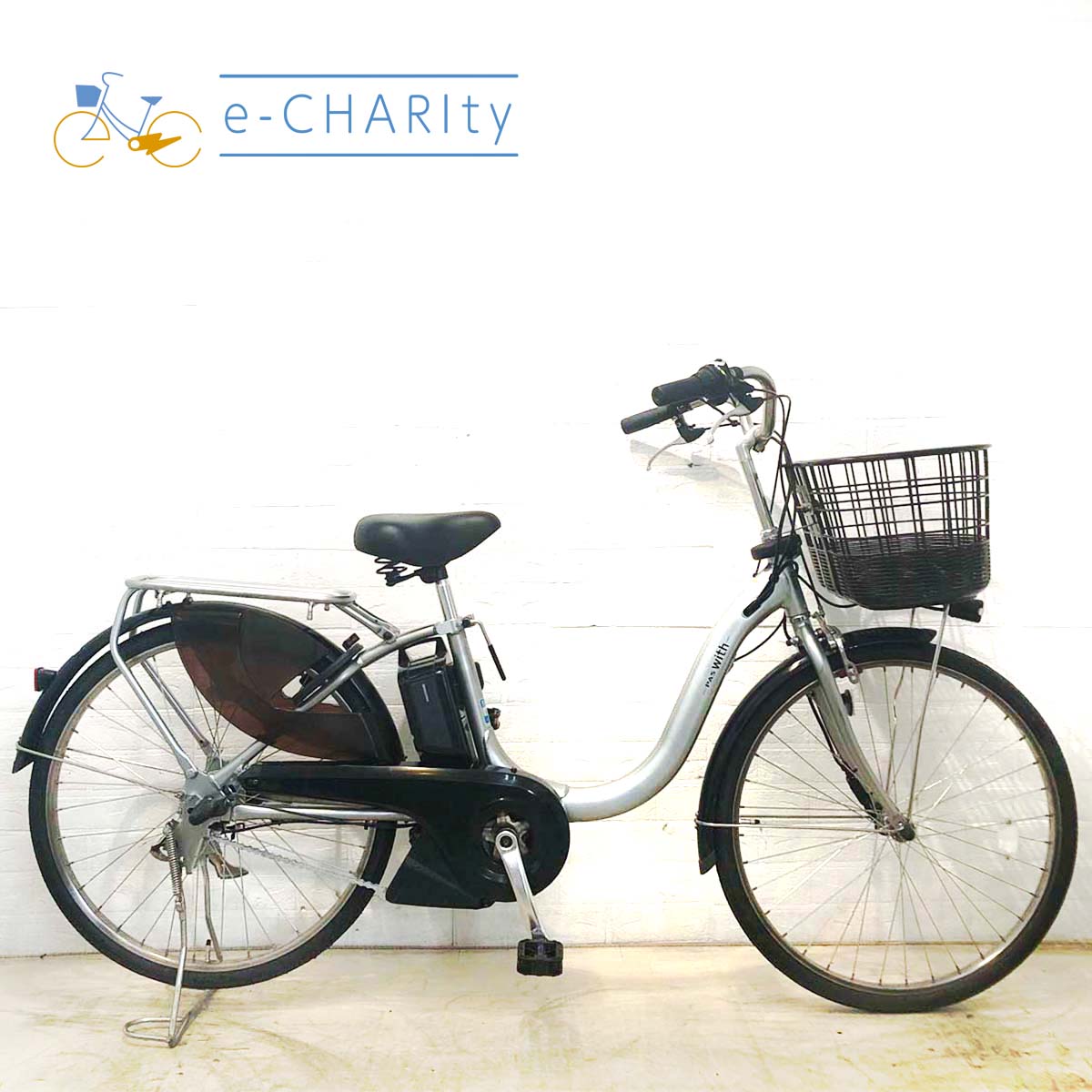 中古電動自転車 ヤマハ PAS With パス ウィズ シルバー 24インチ YF118