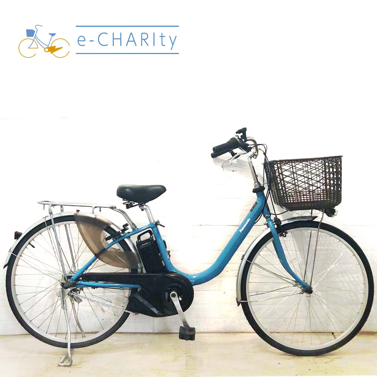 中古電動自転車 パナソニック ビビ L ブルー 26インチ YF127 