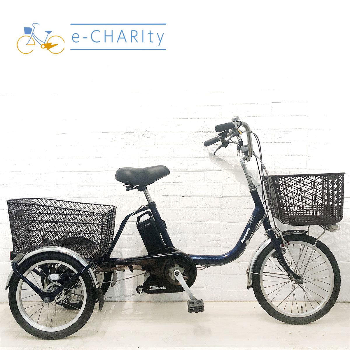 中古電動自転車 パナソニック ビビライフ ブルー 18×16インチ YG110