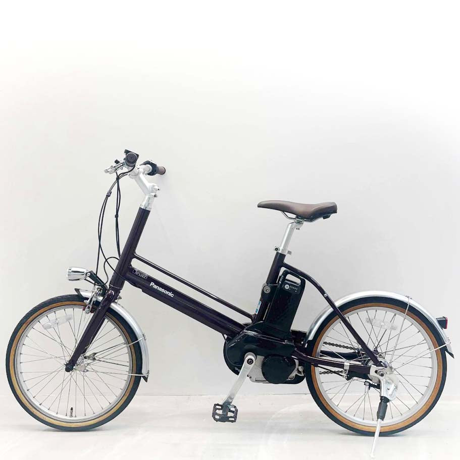 中古電動自転車 パナソニック プロム パープル 20インチ YJ018