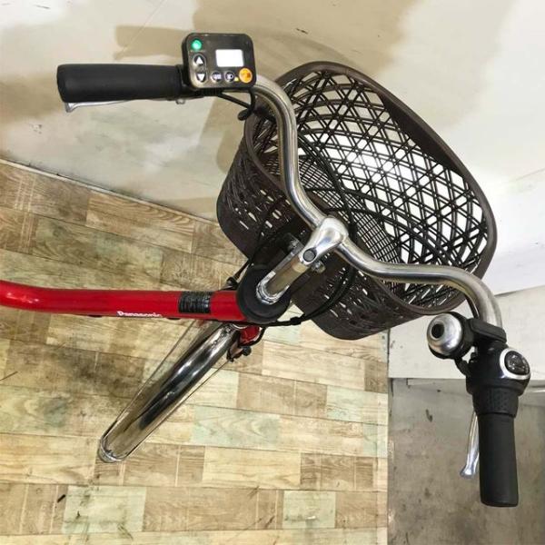 中古電動自転車  パナソニック ビビ DX レッド 26インチ KC079