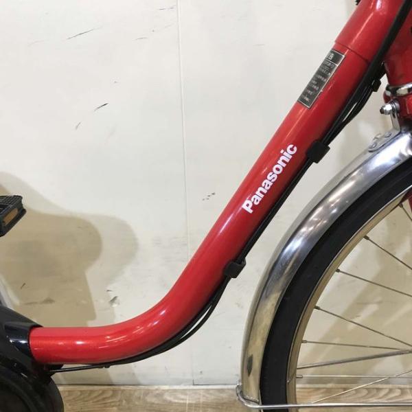 中古電動自転車  パナソニック ビビ DX レッド 26インチ KC079
