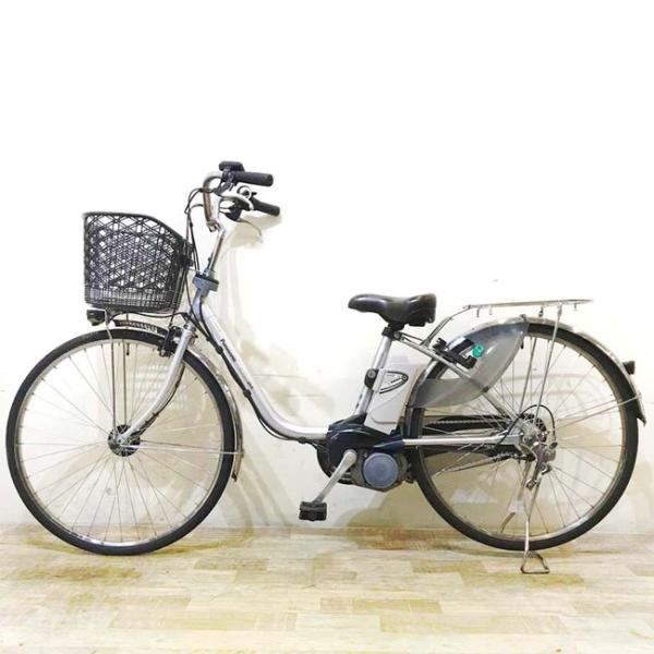 中古電動自転車 パナソニック ビビ DX シルバー 26インチ KD051