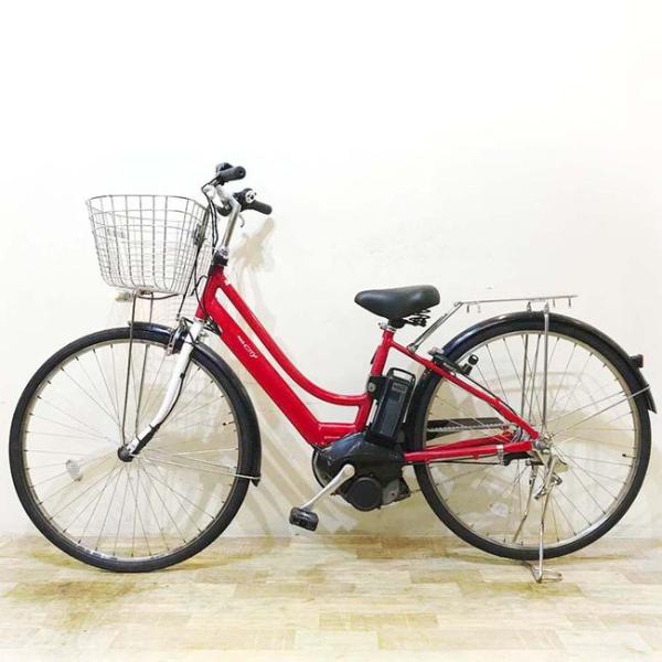 中古電動自転車 ヤマハ PAS CITY L5 パス シティ L5 レッド 27インチ KE004 