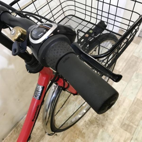 中古電動自転車 パナソニック グリッター A レッド 26インチ KE138 