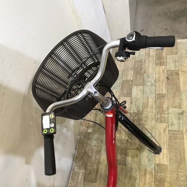 中古電動自転車 ヤマハ PAS ナチュラ M レッド 26インチ KF123