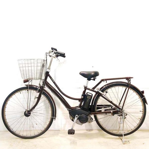 中古電動自転車 ブリヂストン アシスタ ポルク ブラウン 26インチ YB063 