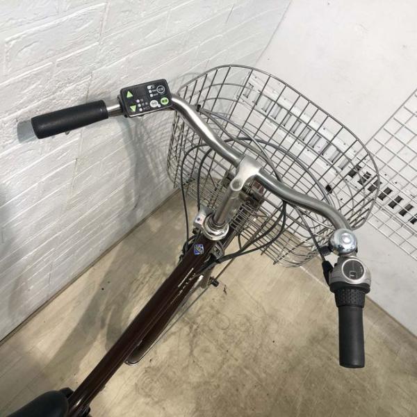 中古電動自転車 ブリヂストン アシスタ ポルク ブラウン 26インチ YB063 