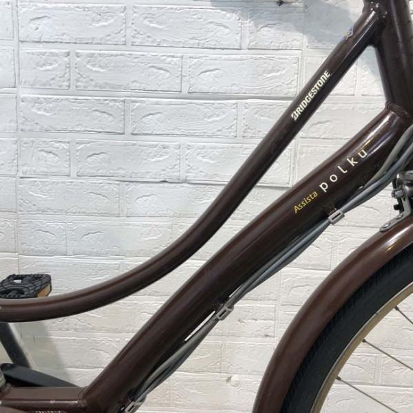 中古電動自転車 ブリヂストン アシスタ ポルク ブラウン 26インチ YB063 