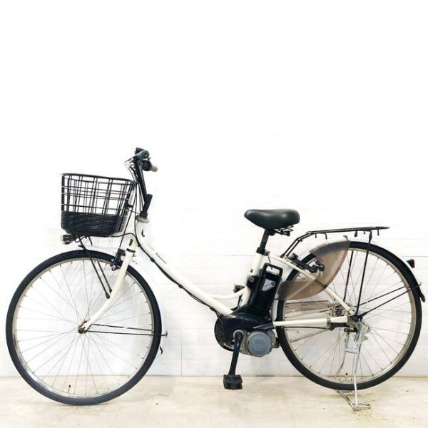 中古電動自転車 パナソニック エーガールズ ホワイト 26インチ YD022
