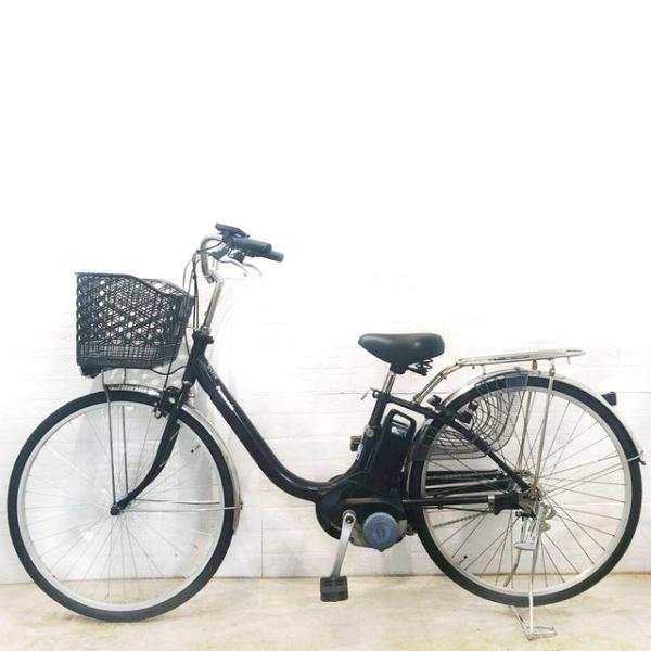 中古電動自転車 パナソニック ビビ YX ブラウン 26インチ YE075