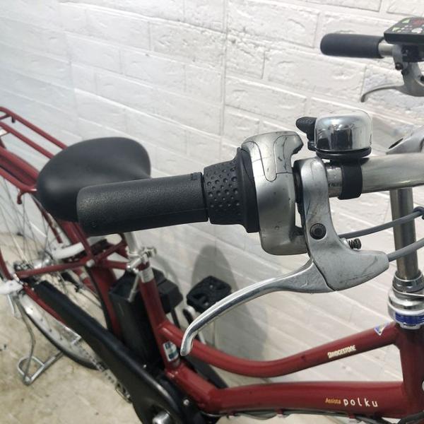 中古電動自転車 ブリヂストン アシスタ ポルク レッド 26インチ YE094