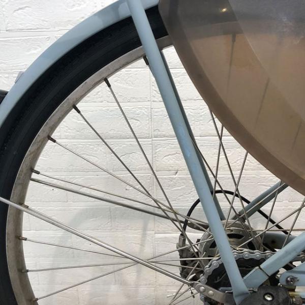 中古電動自転車 パナソニック ビビ スタイル ブルー 26インチ YE140